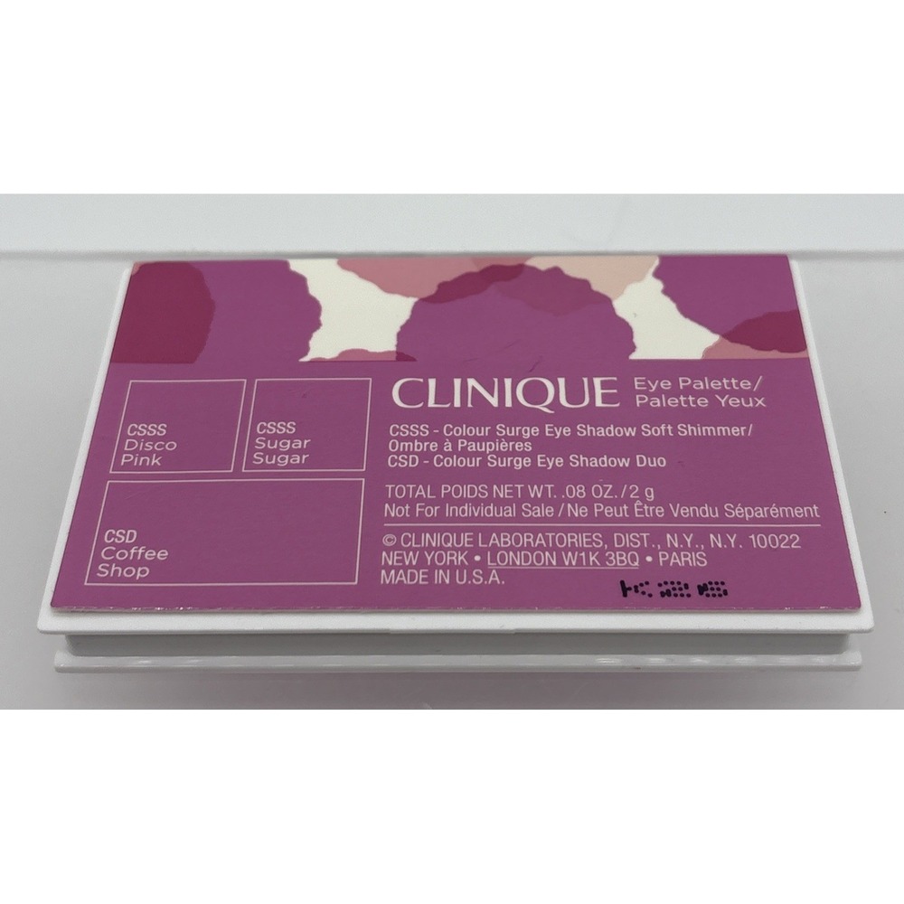 Clinique Eye Palette Coffee Shop Disco Pink Sugar Sugar Set Eye Trio Rare NEW
